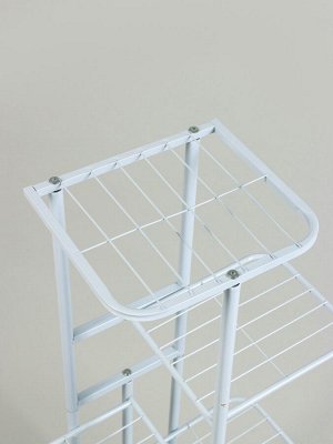 Подставка для цветов Greengo, 6 полок, 44x22x105 см, напольная, металл, белая