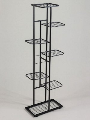 Подставка для цветов Greengo, 7 полок, 43x22x126 см, напольная, металл, чёрная