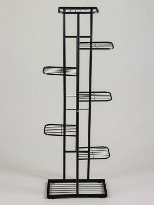 Подставка для цветов Greengo, 7 полок, 43x22x126 см, напольная, металл, чёрная