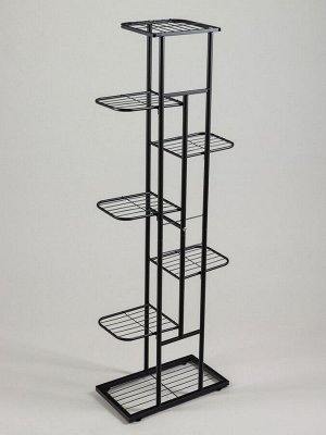 Подставка для цветов Greengo, 7 полок, 43x22x126 см, напольная, металл, чёрная