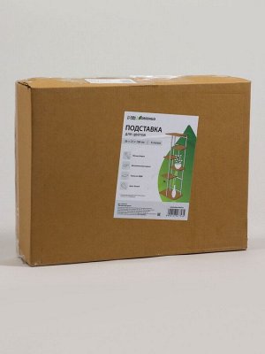 Подставка для цветов Greengo, 6 полок, 36x23x106 см, напольная, каркас металл, полки МДФ, белая
