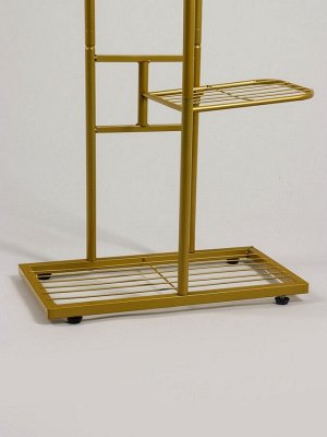 Подставка для цветов Greengo, 3 полки, 43x22x57 см, напольная, металл, цвет золотой