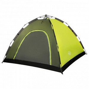 Палатка туристическая 3-местная maclay SWIFT 3, 220x220x150 см, автоматическая, трекинговая, однослойная, зелёная