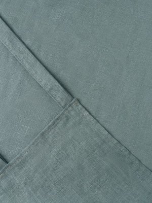 Комплект штор для кухни Этель Linen collection, 145x180 см - 2 шт., зелёный, 100% лён 170 г/м²