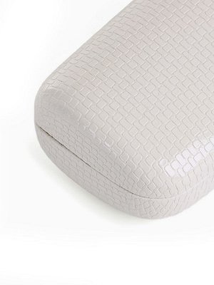 Футляр для очков на хлопушке, однотонный, размер 15x6x3.5 см, белый
