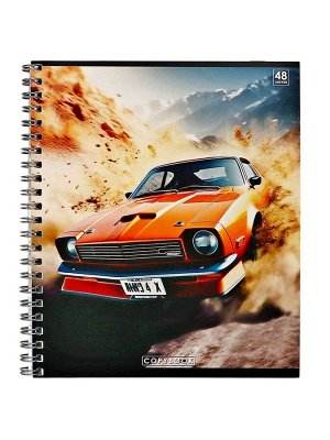 Тетрадь 48 листов в клетку на гребне Calligrata «Авто», МИКС