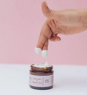 Neemli Naturals Multani Mitti and Hyaluronic Acid Clay Mask Очищающая и увлажняющая глиняная маска для лица с гиалуроновой кислотой 60г.