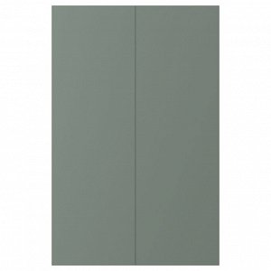 BODARP, комплект угловых шкафов с 2-мя дверцами f, серо-зеленый, 25x80 см
