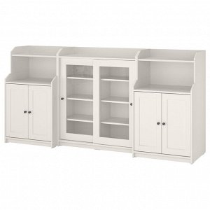 HAUGA, комбинация для хранения, белый, 244x46x116 см