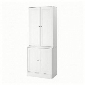 HAVSTA, комбинация для хранения вещей с дверцами, белый, 81x47x212 см