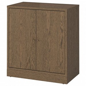 ТОНСТАД, шкаф с дверцами, шпон из коричневого мореного дуба, 82x47x90 см