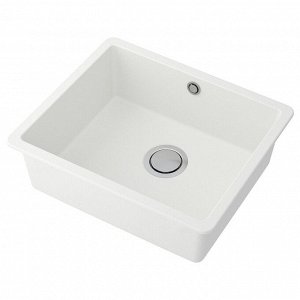 KILSVIKEN, встроенная раковина, 1 чаша, белый / кварцевый композит, 56x46 см