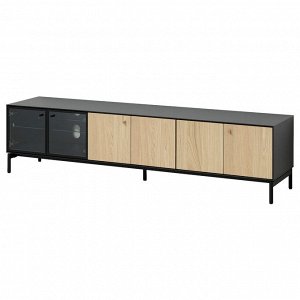Подставка для телевизора BOASTAD, черный / дубовый шпон, 181x42x45 см