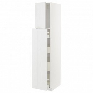 METOD / MAXIMERA, hc с функцией управления 1dr/4drw, белый/Stensund white, 40x60x200 см