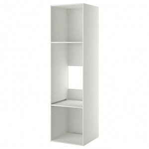 МЕТОД, высокая рама шкафа для холодильника / духовки, белый, 60x60x220 см
