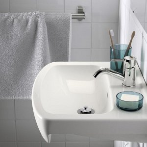 БЬОРКОН, умывальник с водоотводом, белый, 54x40 см