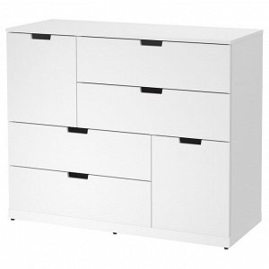 NORDLI, комод с 6 выдвижными ящиками, белый, 120x99 см