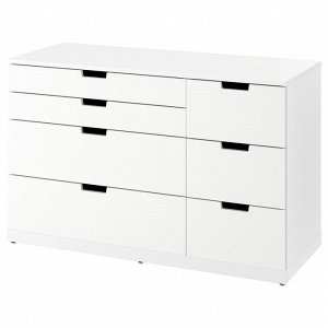 NORDLI, комод с 7 выдвижными ящиками, белый, 120x76 см