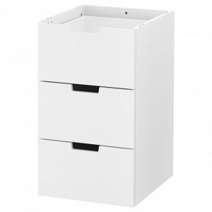 NORDLI, модульный комод с 3 выдвижными ящиками, белый, 40x68 см