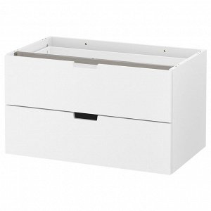 NORDLI, модульный комод с 2 выдвижными ящиками, белый, 80x45 см