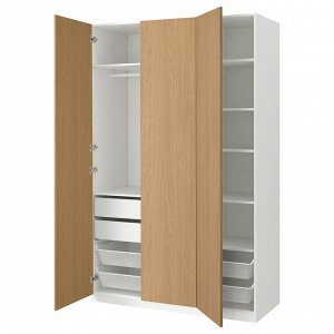 Шкаф для одежды PAX / STORKLINTA, комбинированный, эффект белого/дуба, 150x60x236 см