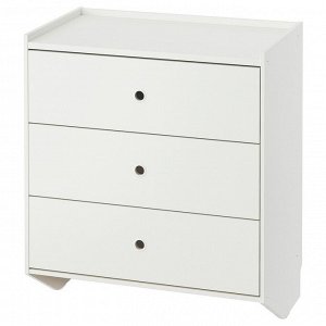 RACKN?S, комод с 3 выдвижными ящиками, белый / настенный, 69x78 см