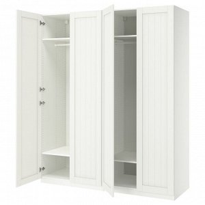 PAX / GULLABERG, комбинированный шкаф для одежды, белый /white, 200x60x236 см