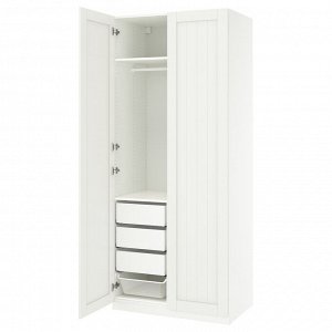 PAX / GULLABERG, комбинированный шкаф для одежды, белый /white, 100x60x236 см