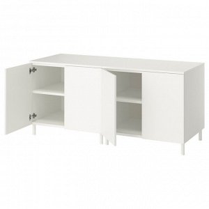 PLATSA, комбинированный шкаф с дверцами, белый /Fonnes white, 160x57x73 см