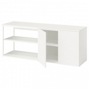 PLATSA, открытая комбинация для хранения с 2 дверцами, белый Фон/white, 160x42x63 см