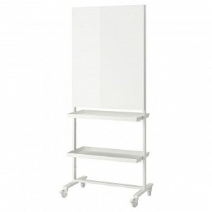 МИТЦОН, frm с cstrs/whtbrd /disp shlf/cbl bx, белый, 85x205 см