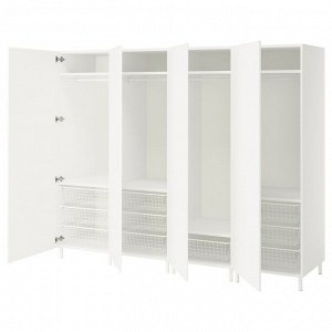 PLATSA, комбинированный шкаф, белый/Fonnes white, 240x57x191 см