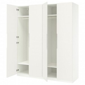 Шкаф для одежды PAX / TONSTAD, комбинированный, белый /не совсембелый, 200x60x236 см