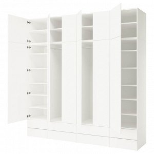 PLATSA, комбинированный шкаф, белый/FONNES white, 280x57x281 см