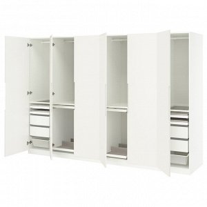 Шкаф для одежды PAX / TONSTAD, комбинированный, белый/не совсембелый, 300x60x201 см