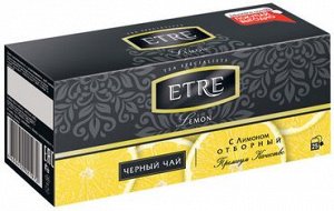 «ETRE», чай чёрный с лимоном, 25 пакетиков, 50г