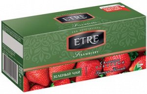 «ETRE», strawberry чай зеленый с клубникой, 25 пакетиков, 50г