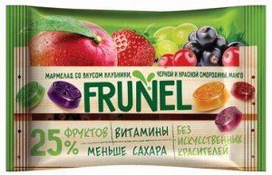 «Frunel», мармелад со вкусом клубники, чёрной и красной смородины, манго, винограда, 40 г