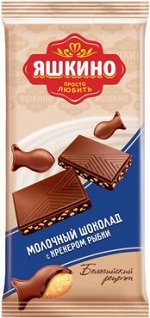 «Яшкино», шоколад молочный с крекером, 90 г