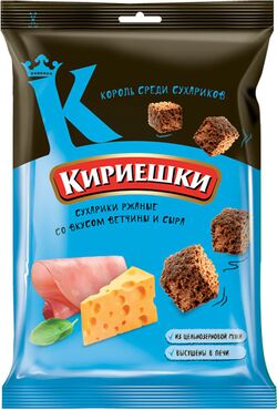 «Кириешки», сухарики со вкусом ветчины и сыра, 100г