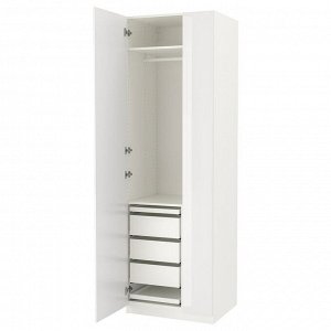 Шкаф для одежды PAX / FARDAL, комбинированный, глянцевый/белый, 75x60x236 см