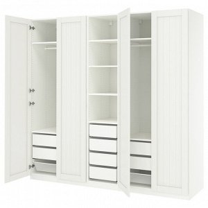 PAX / GULLABERG, комбинированный шкаф для одежды, белый /white, 250x60x236 см
