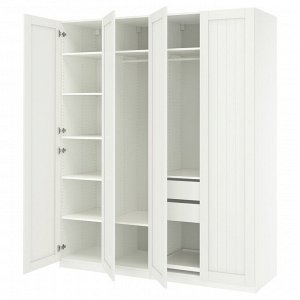 PAX / GULLABERG, комбинированный шкаф для одежды, белый /white, 200x60x236 см
