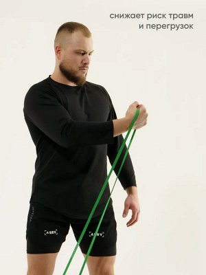 Эспандер ленточный, 208х1.3х0.5 см, 2-15 кг, зелёный