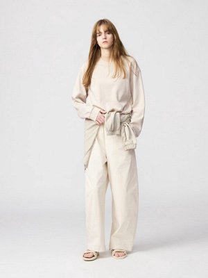 UNIQLO U - хлопковая кофта AIRism с круглым вырезом - 58 DARKGREEN