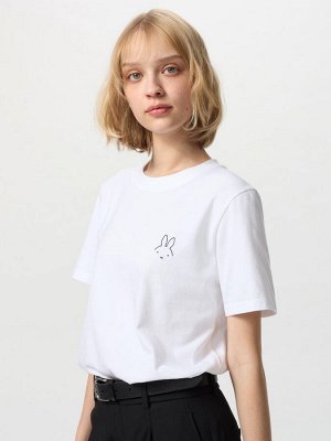 UNIQLO UT - хлопковая футболка с принтом Miffy - 00 WHITE