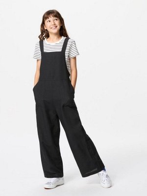UNIQLO - комбинезон для девочек из смесового льна -  09 BLACK