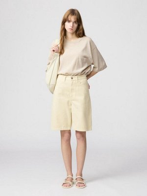 UNIQLO U - футболка унисекс с передним карманом - 31 BEIGE
