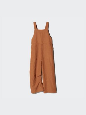 UNIQLO - комбинезон для девочек из смесового льна -  09 BLACK