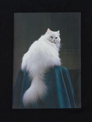 UNIQLO Cat Photograph UT - футболка расслабленного силуэта - 09 BLACK